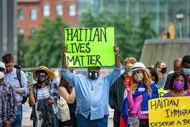 Protestos contra a política de imigração de Biden e o tratamento dos haitianos