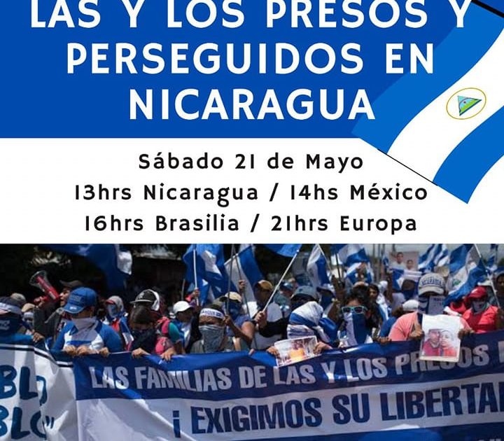 Ato em solidariedade aos presos e perseguidos na Nicarágua reúne dirigentes históricos e militantes de mais de 10 países