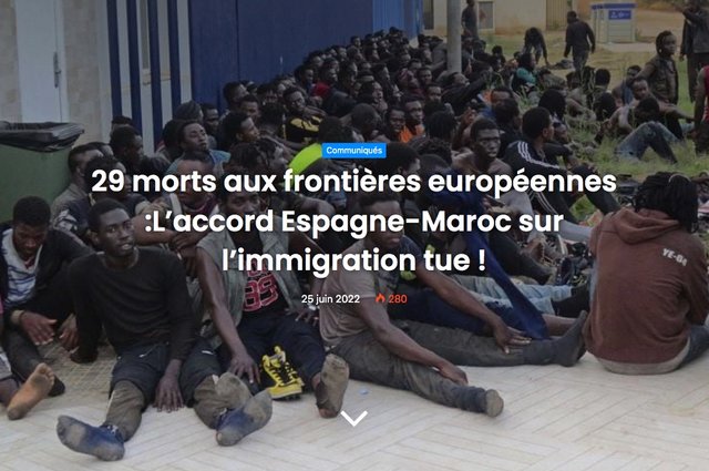 37 mortos nas fronteiras europeias: o acordo de imigração Espanha-Marrocos mata!