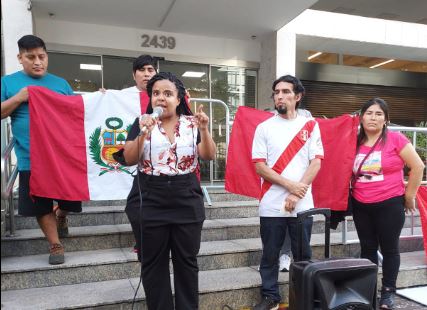 Imigrantes se juntam a MES-PSOL e MNP contra ditadura no Peru