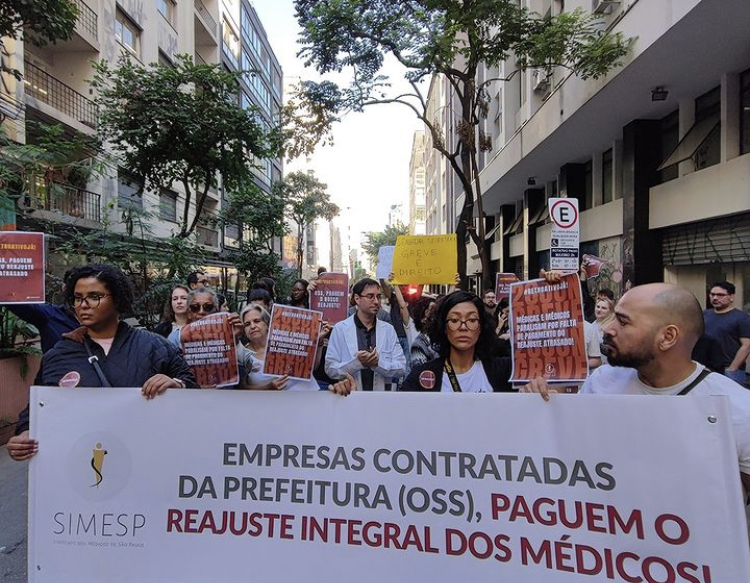 Categorias da saúde na luta em São Paulo