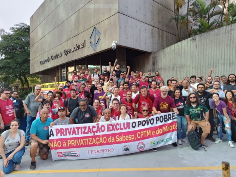 A classe entra em campo contra o projeto privatista do governo Tarcísio