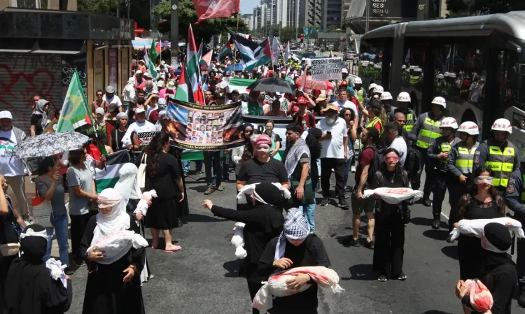 Atos no Brasil e no mundo pedem cessar-fogo na Palestina