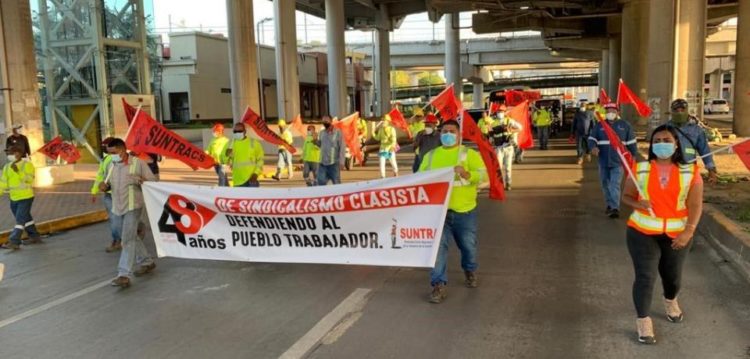Moção em solidariedade ao Sindicato Único dos Trabalhadores da Construção e Afins do Panamá (SUNTRACS)