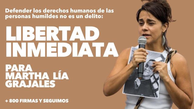 Venezuela: Defender os direitos humanos das pessoas humildes não é crime! Liberdade imediata para Martha Lía Grajales!